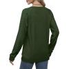 imageSaloogoe Sweatshirts for Women Crewneck Cable Knit Sleeve Sweaters Lightweight Fashion 2024Edark Green