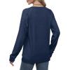 imageSaloogoe Sweatshirts for Women Crewneck Cable Knit Sleeve Sweaters Lightweight Fashion 2024Jnavy Blue