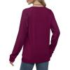 imageSaloogoe Sweatshirts for Women Crewneck Cable Knit Sleeve Sweaters Lightweight Fashion 2024Jpurple