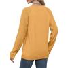 imageSaloogoe Sweatshirts for Women Crewneck Cable Knit Sleeve Sweaters Lightweight Fashion 2024Kpumpkin Yellow