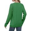 imageSaloogoe Sweatshirts for Women Crewneck Cable Knit Sleeve Sweaters Lightweight Fashion 2024Kspring Green