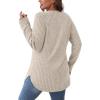 imageSaloogoe Long Sleeve Shirts for Women Tunic Tops for Women Loose Fit Dressy Crew Neck Pullover Basic Sweaters for Women 2024Apricot