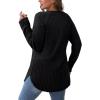 imageSaloogoe Long Sleeve Shirts for Women Tunic Tops for Women Loose Fit Dressy Crew Neck Pullover Basic Sweaters for Women 2024Black