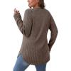 imageSaloogoe Long Sleeve Shirts for Women Tunic Tops for Women Loose Fit Dressy Crew Neck Pullover Basic Sweaters for Women 2024Brown