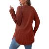 imageSaloogoe Long Sleeve Shirts for Women Tunic Tops for Women Loose Fit Dressy Crew Neck Pullover Basic Sweaters for Women 2024Caramel