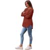imageSaloogoe Long Sleeve Shirts for Women Tunic Tops for Women Loose Fit Dressy Crew Neck Pullover Basic Sweaters for Women 2024Caramel