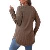 imageSaloogoe Long Sleeve Shirts for Women Tunic Tops for Women Loose Fit Dressy Crew Neck Pullover Basic Sweaters for Women 2024Coffee