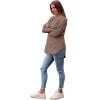 imageSaloogoe Long Sleeve Shirts for Women Tunic Tops for Women Loose Fit Dressy Crew Neck Pullover Basic Sweaters for Women 2024Coffee
