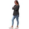imageSaloogoe Long Sleeve Shirts for Women Tunic Tops for Women Loose Fit Dressy Crew Neck Pullover Basic Sweaters for Women 2024Dark Grey