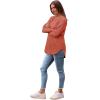 imageSaloogoe Long Sleeve Shirts for Women Tunic Tops for Women Loose Fit Dressy Crew Neck Pullover Basic Sweaters for Women 2024Halloween Pumpkin Orange