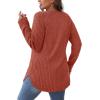 imageSaloogoe Long Sleeve Shirts for Women Tunic Tops for Women Loose Fit Dressy Crew Neck Pullover Basic Sweaters for Women 2024Halloween Pumpkin Orange
