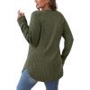 imageSaloogoe Long Sleeve Shirts for Women Tunic Tops for Women Loose Fit Dressy Crew Neck Pullover Basic Sweaters for Women 2024Olive Army Green