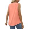 imageSaloogoe Summer Tank Tops for Women Loose Fit Pleated Square Neck Sleeveless Tops Curved Hem Flowy04coral