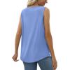 imageSaloogoe Summer Tank Tops for Women Loose Fit Pleated Square Neck Sleeveless Tops Curved Hem Flowy06baby Blue