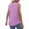 imageSaloogoe Summer Tank Tops for Women Loose Fit Pleated Square Neck Sleeveless Tops Curved Hem Flowy06lavender