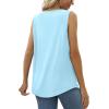 imageSaloogoe Summer Tank Tops for Women Loose Fit Pleated Square Neck Sleeveless Tops Curved Hem Flowy06mint Blue