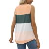 imageSaloogoe Summer Tank Tops for Women Loose Fit Pleated Square Neck Sleeveless Tops Curved Hem Flowy06multicolor