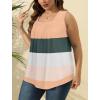 imageSaloogoe Summer Tank Tops for Women Loose Fit Pleated Square Neck Sleeveless Tops Curved Hem Flowy06multicolor