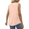 imageSaloogoe Summer Tank Tops for Women Loose Fit Pleated Square Neck Sleeveless Tops Curved Hem Flowy06pink