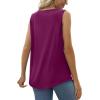 imageSaloogoe Summer Tank Tops for Women Loose Fit Pleated Square Neck Sleeveless Tops Curved Hem Flowy06purple