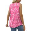 imageSaloogoe Summer Tank Tops for Women Loose Fit Pleated Square Neck Sleeveless Tops Curved Hem Flowy08irregular White Dots