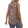 imageSaloogoe Summer Tank Tops for Women Loose Fit Pleated Square Neck Sleeveless Tops Curved Hem Flowy09floral Daisies