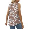 imageSaloogoe Summer Tank Tops for Women Loose Fit Pleated Square Neck Sleeveless Tops Curved Hem Flowy09floral Wood Flower