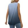 imageSaloogoe Summer Tank Tops for Women Loose Fit Pleated Square Neck Sleeveless Tops Curved Hem Flowy09gradient Grey