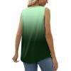 imageSaloogoe Summer Tank Tops for Women Loose Fit Pleated Square Neck Sleeveless Tops Curved Hem Flowy10gradient Army Green