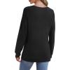 imageSaloogoe Sweatshirt for Women Crewneck Pleated Long Sleeve Shirts Tunic Tops Fashion Winter Clothing 2025Black