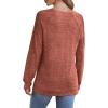 imageSaloogoe Sweatshirt for Women Crewneck Pleated Long Sleeve Shirts Tunic Tops Fashion Winter Clothing 2025Caramel