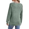 imageSaloogoe Sweatshirt for Women Crewneck Pleated Long Sleeve Shirts Tunic Tops Fashion Winter Clothing 2025Classic Green