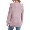imageSaloogoe Sweatshirt for Women Crewneck Pleated Long Sleeve Shirts Tunic Tops Fashion Winter Clothing 2025Mauve