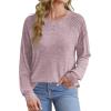 imageSaloogoe Sweatshirt for Women Crewneck Pleated Long Sleeve Shirts Tunic Tops Fashion Winter Clothing 2025Mauve