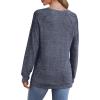 imageSaloogoe Sweatshirt for Women Crewneck Pleated Long Sleeve Shirts Tunic Tops Fashion Winter Clothing 2025Navy Blue