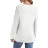 imageSaloogoe Sweatshirt for Women Crewneck Pleated Long Sleeve Shirts Tunic Tops Fashion Winter Clothing 2025Pure White