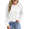 imageSaloogoe Sweatshirt for Women Crewneck Pleated Long Sleeve Shirts Tunic Tops Fashion Winter Clothing 2025Pure White