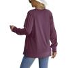 imageSaloogoe Sweatshirt for women Side Split Fall Fashion 2025 Long Sleeve Shirts Trending Now03purple
