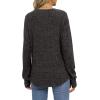 imageSaloogoe Womens Long Sleeve Top Crewneck Basic Lightweight Fall Shirt with Thumb HoleDark Gray