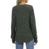 imageSaloogoe Womens Long Sleeve Top Crewneck Basic Lightweight Fall Shirt with Thumb HoleGreen
