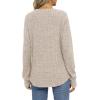 imageSaloogoe Womens Long Sleeve Top Crewneck Basic Lightweight Fall Shirt with Thumb HoleKhaki