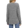imageSaloogoe Womens Long Sleeve Top Crewneck Basic Lightweight Fall Shirt with Thumb HoleLightgrey