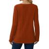 imageSaloogoe Womens Long Sleeve Tops V Neck Shirts Lightweight Tunic Sweaters Fashion 2024All Caramel