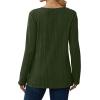 imageSaloogoe Womens Long Sleeve Tops V Neck Shirts Lightweight Tunic Sweaters Fashion 2024Oliver Green