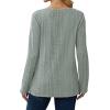 imageSaloogoe Womens Long Sleeve Tops V Neck Shirts Lightweight Tunic Sweaters Fashion 2024Sage Green
