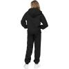 imageSaloogoe Sweatsuits Women 2 Piece Outfits 2024 Fall Fleece Sweatshirt Sets Zip Up Hoodie Sets Travel Lounge SetsBlack