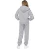 imageSaloogoe Sweatsuits Women 2 Piece Outfits 2024 Fall Fleece Sweatshirt Sets Zip Up Hoodie Sets Travel Lounge SetsClassic Grey