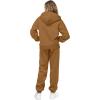 imageSaloogoe Sweatsuits Women 2 Piece Outfits 2024 Fall Fleece Sweatshirt Sets Zip Up Hoodie Sets Travel Lounge SetsDark Brown