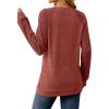 imageSaloogoe Tunic Sweatshirts for Women Crewneck Lightweight Sweaters Raglan Long Sleeve Shirts Fall Fashion Tops 2024All Caramel