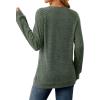 imageSaloogoe Tunic Sweatshirts for Women Crewneck Lightweight Sweaters Raglan Long Sleeve Shirts Fall Fashion Tops 2024All Green